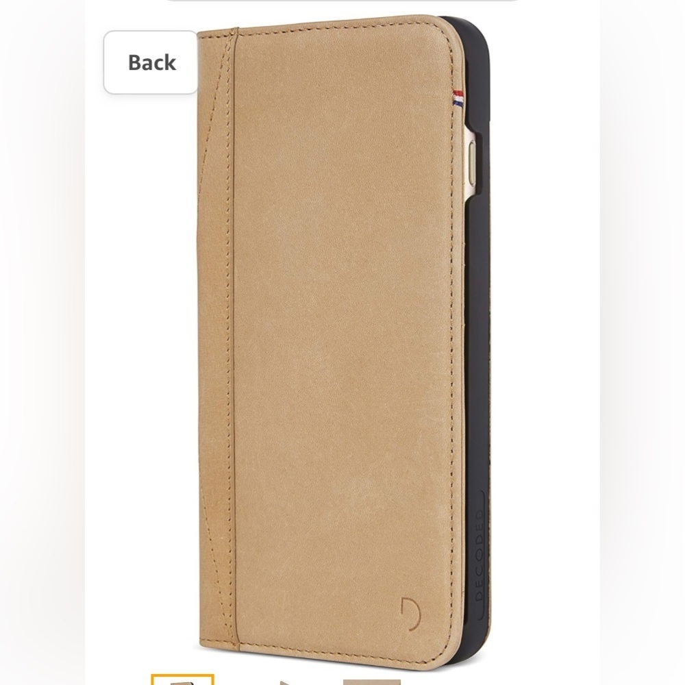 DECODED Wallet Case for iPhone - Full Grain Leather, 3-Slot Wallet 12/12 pro